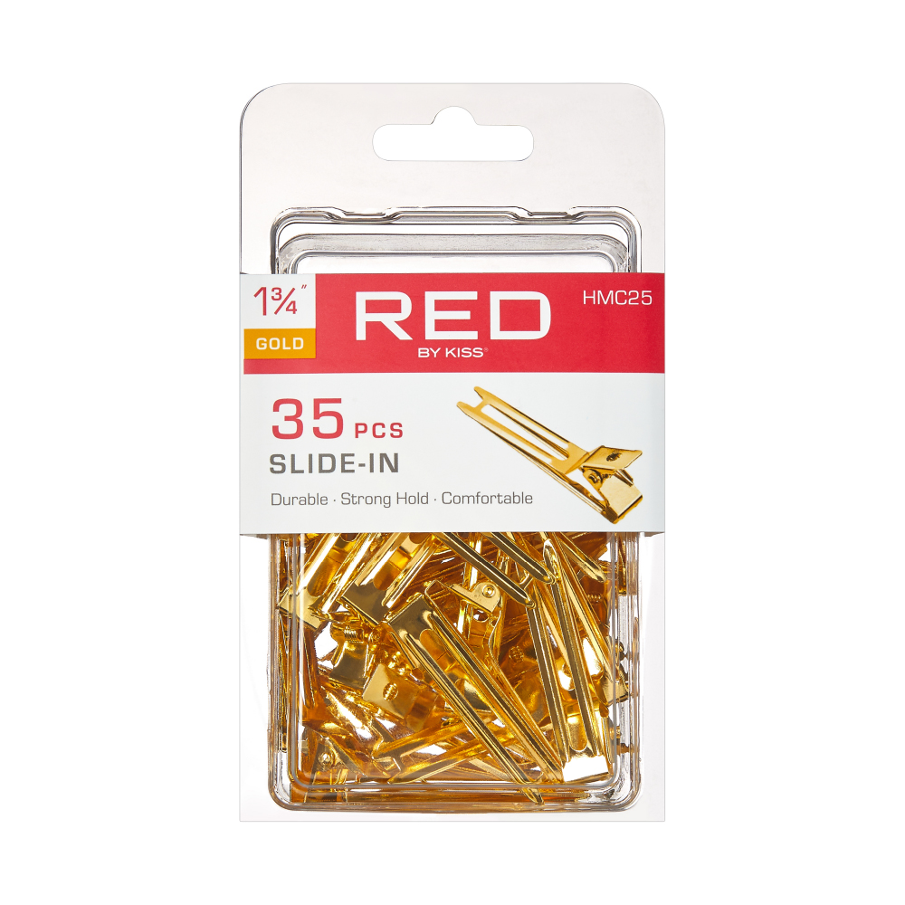 Red by Kiss - Gold Slide-In Clip 1 3/4"